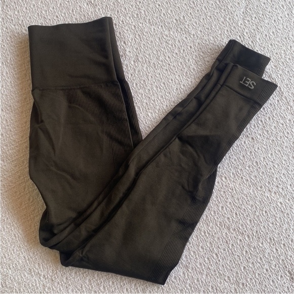 Set Active sculpt flex dark brown espresso leggings size large - Picture 8 of 13